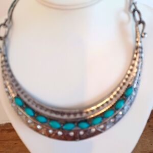 Two Bohemian Style Statement Necklaces Bib Style